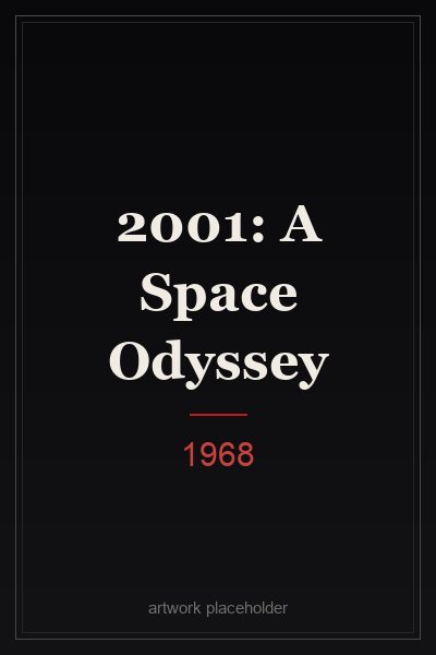 2001: A Space Odyssey (1968) film poster