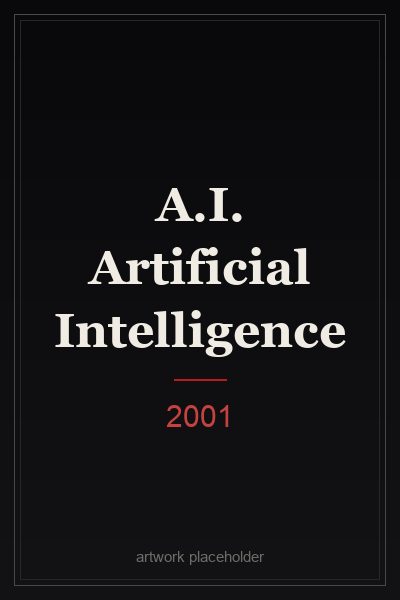 A.I. Artificial Intelligence (2001) film poster