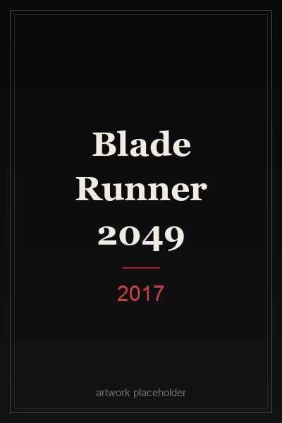 Blade Runner 2049 (2017) film poster