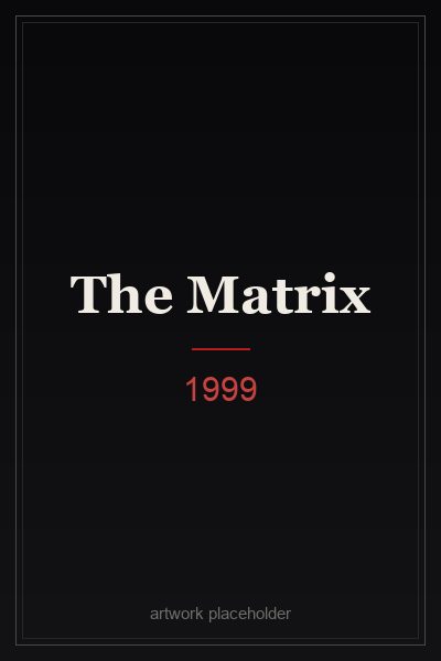 The Matrix (1999) film poster