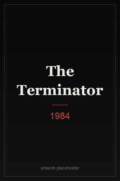 The Terminator (1984) film poster