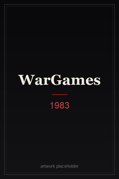 WarGames (1983) film poster
